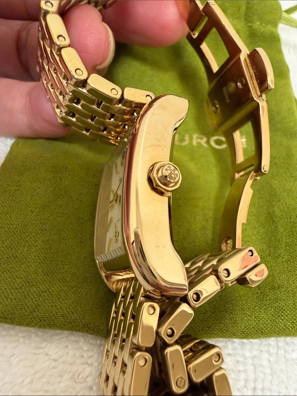 Tory Burch Rose Gold-Tone Rectangular Bracelet Watch